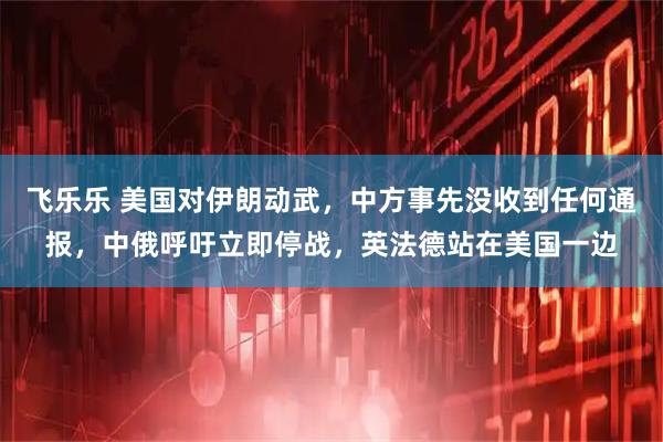 飞乐乐 美国对伊朗动武,中方事先没收到任何通报,中俄呼吁立即停战,英法德站在美国一边